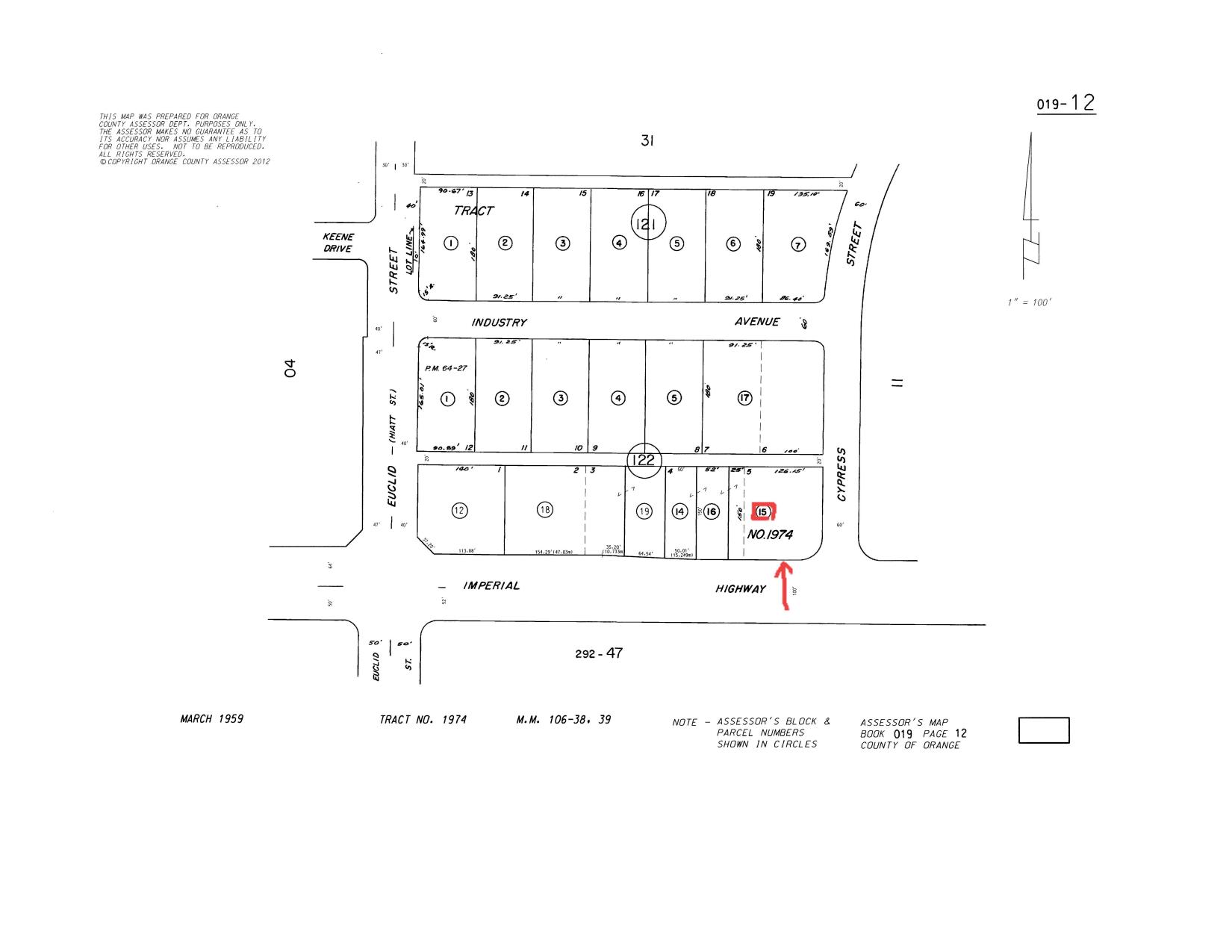 241 E Imperial Hwy, La Habra, CA — assessor's parcel map